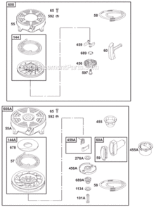 Page I Diagram and Parts List for 12C800  Briggs and Stratton Engine